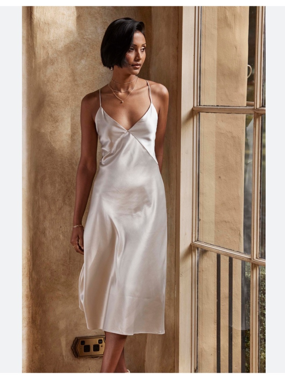 Peter Soronen 100 % Silk Slip Dress